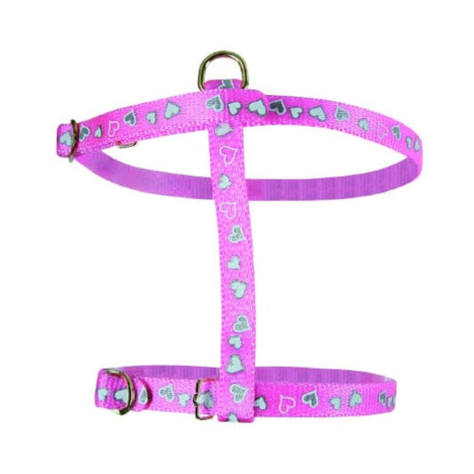 Zolux Nylon Harness For Cats Pink Heart 10 mm