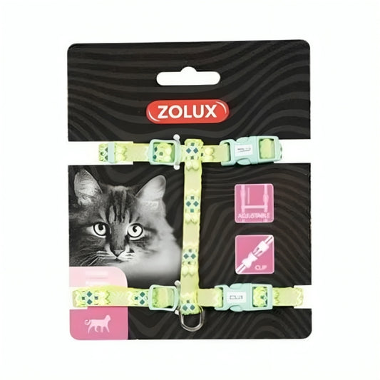 Zolux Nylon Harness For Cats, Ornate Green