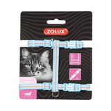 Zolux nylon cat harness with two stripes, blue