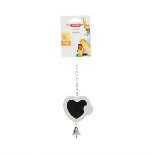 Zolux Metal heart-shaped mirror with bell