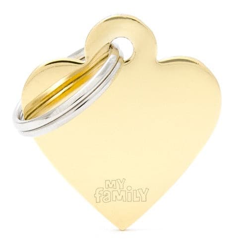 قلادة نحاسية على شكل قلب لون ذهبي حجم صغير | متجر باندا.