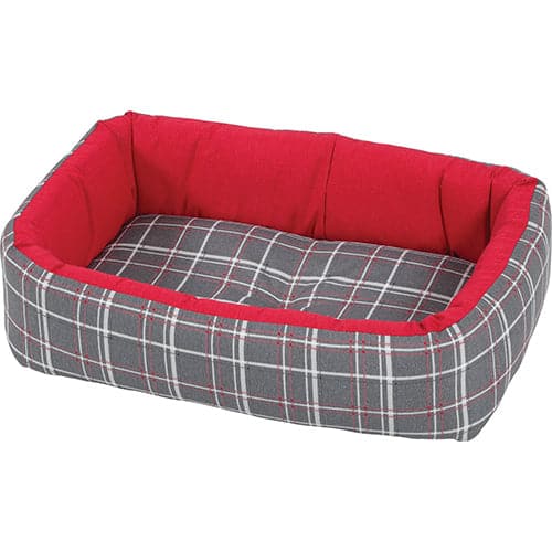 زولكس سرير مستطيل للقطط لون احمر مقلم | متجر باندا.