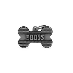 ماي فاميلي قلادة THE BOSS شكل عظمة لون فضي حجم صغير | متجر باندا.