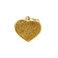 ماي فاميلي قلادة شكل قلب لون ذهبي لامع حجم كبير | متجر باندا.