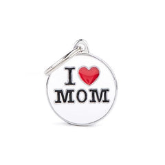 ماي فاميلي قلادة I love mom شكل دائري حجم وسط | متجر باندا.