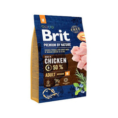 بريت بريميوم طعام جاف للكلاب البالغة للسلالات المتوسطة بنكهة الدجاج | متجر باندا.