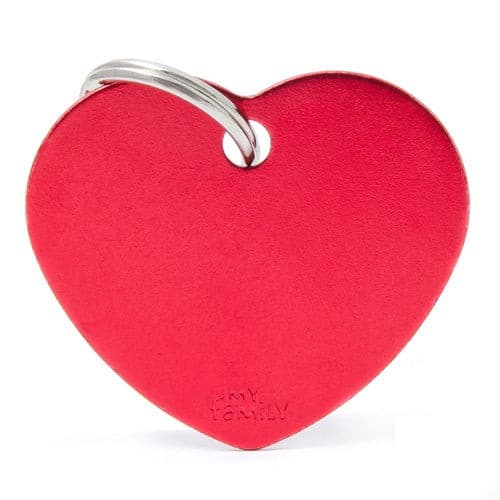 قلادة المونيوم شكل قلب لون احمر | متجر باندا.